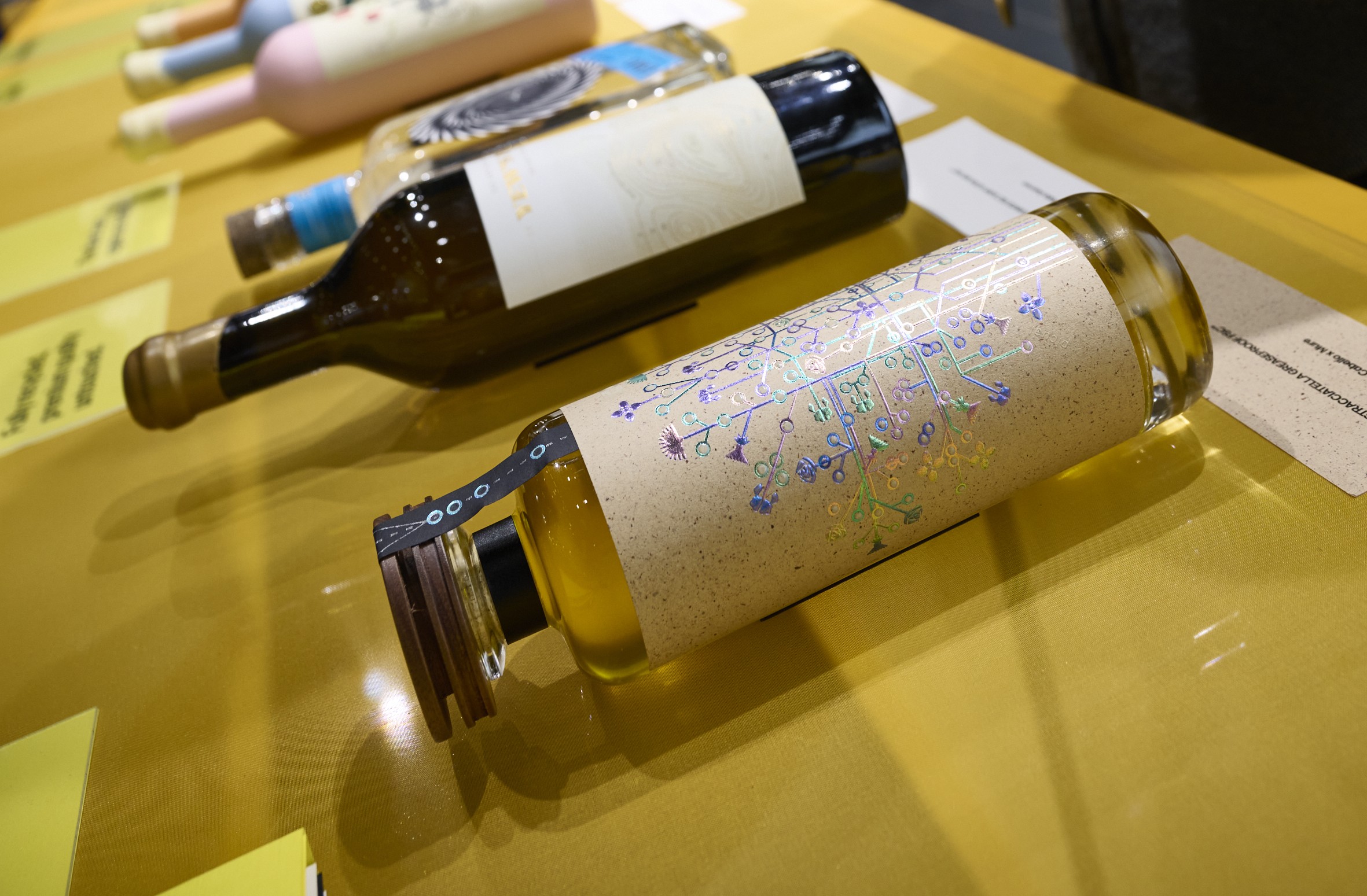 Intricate bottle label